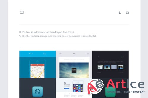 Hoop - Dribbble Portfolio (HTML/CSS) - CreativeMarket 3248