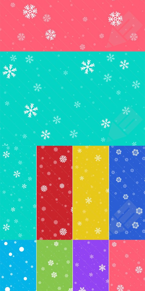 Seamless Snow Backgrounds and Patterns