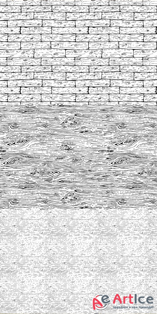 Creativemarket - 3 Seamless Wood Grain Patterns 41536