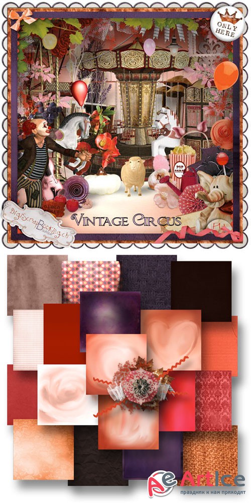 Scrap - Vintage Circus PNG and JPG