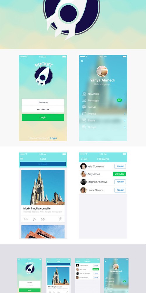 Rocket App UI Kit