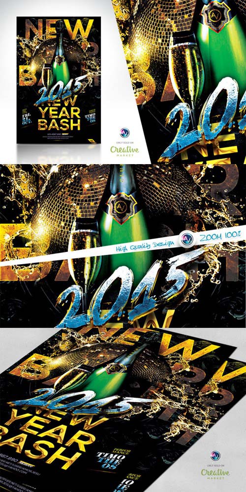 2015 New Year Bash Flyer Template v2
