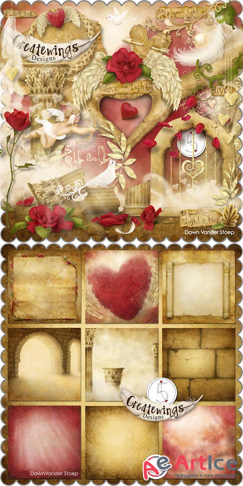 Scrap - Love and Light PNG and JPG