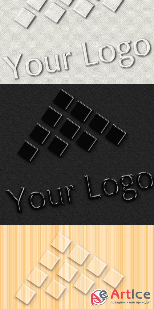 Logo Mock-ups - Glass Style - Creativemarket 4457