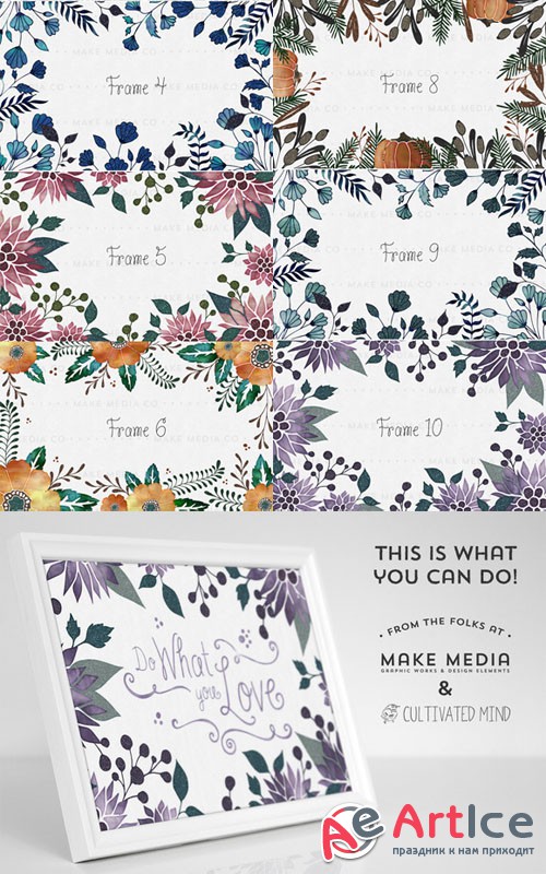 Veronia Typeface + Editable Frames - CM 101344