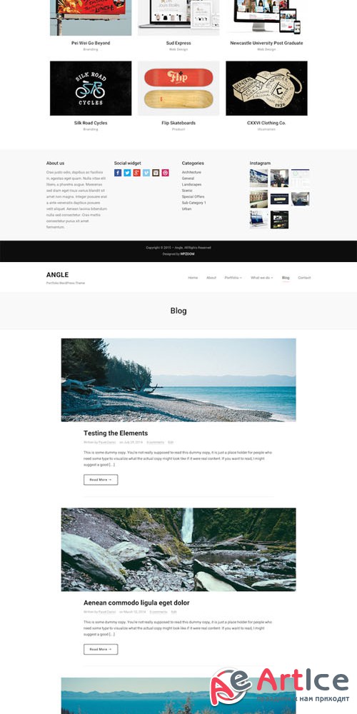 Angle - WordPress Portfolio Theme - CM 156127