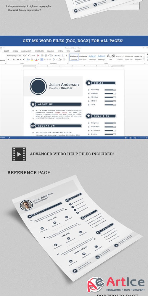 The Smart CV Resume Set Template - CM 141594
