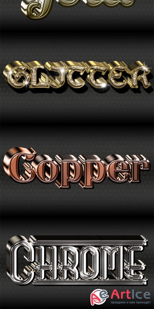 3D Metal Text/Logo Styles Kit - Graphicriver 9410770