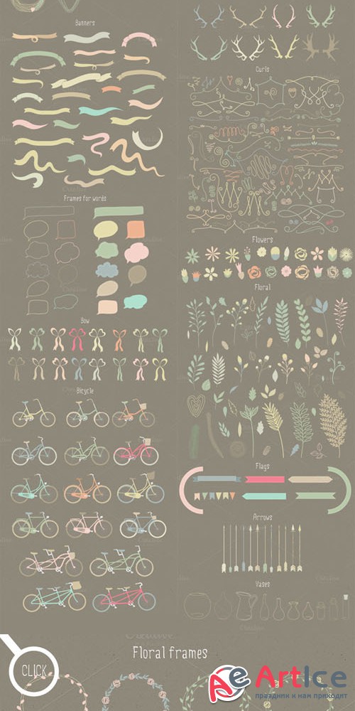 Design elements big set - Creativemarket 92949