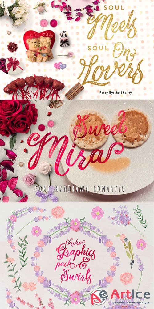 Mira & graphic watercolor & swirls - Creativemarket 167962