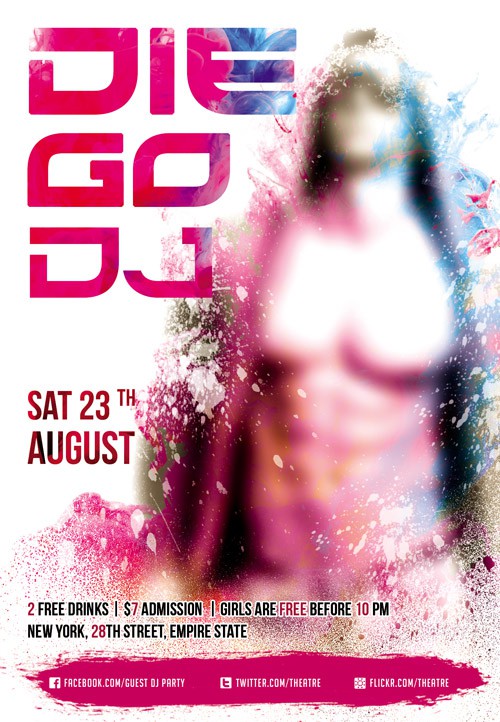 Flyer Template PSD - Guest DJ Party