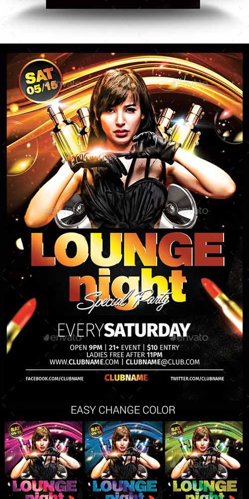 Flyer PSD - Lounge Night Party 