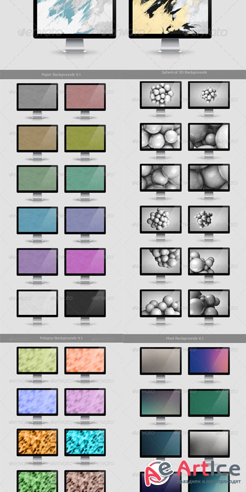 Miscellaneous Background Bundle V.1 - Graphicriver 7564028
