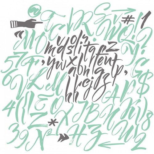 Vector Calligraphic alphabet Set 1