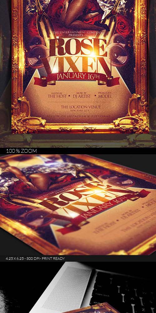 Flyer Template - Rose Vixen