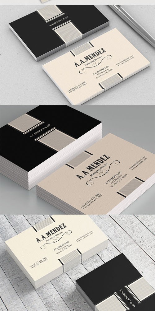 Elegant vintage business card