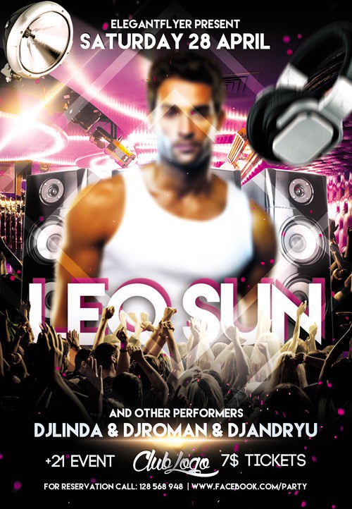 Flyer PSD Template - Special Guest DJ 3 FB Cover
