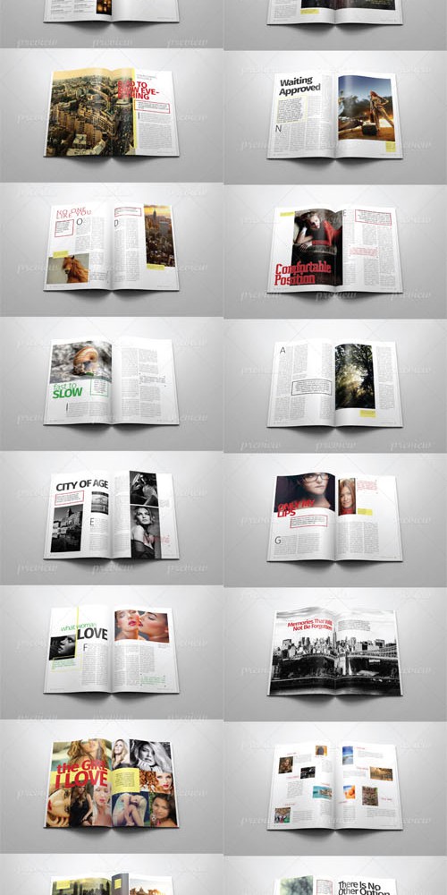 Indesign Template - A4 Letter Magazine  v 01