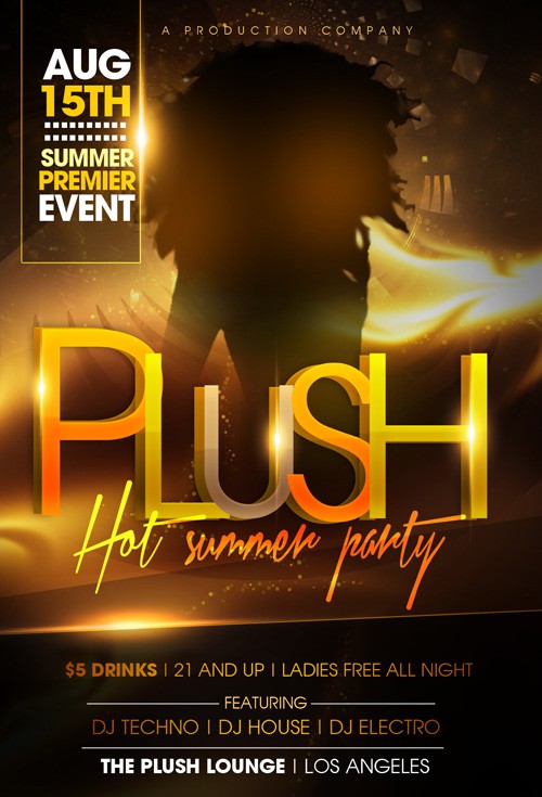 Flyer Template PSD - Plush Hot Summer 