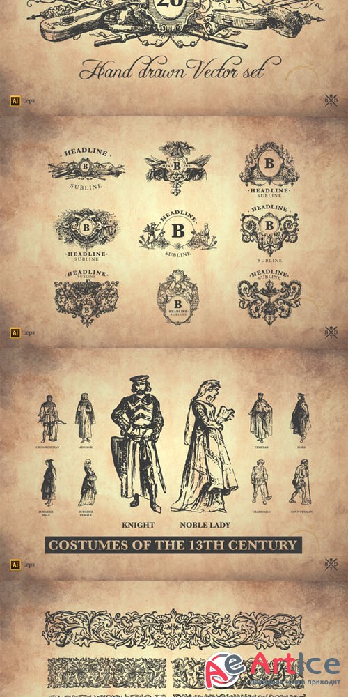 28 Historical Graphics - Creativemarket 85359