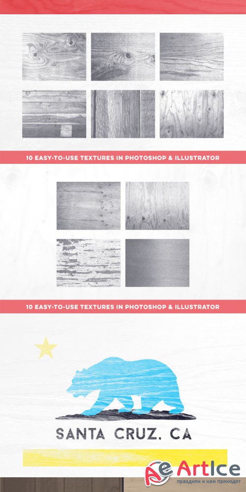 Creativemarket - Santa Cruz Wood Texture Pack 108137