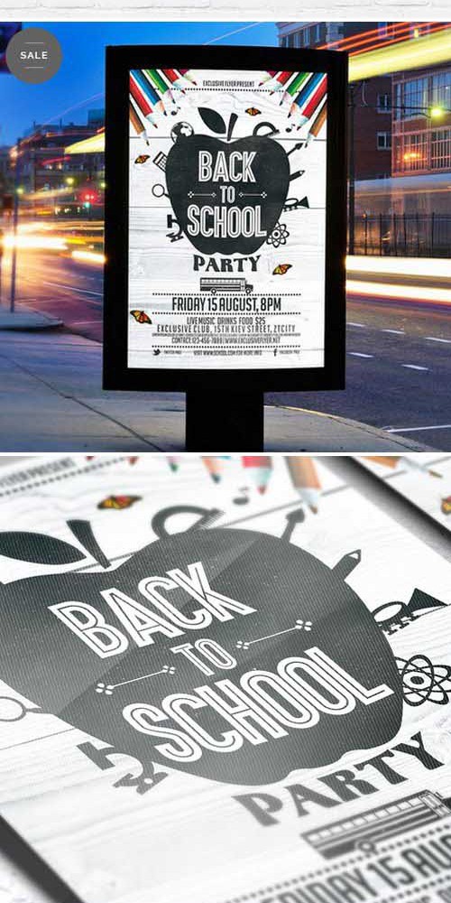 Flyer Template - Back To School Vol.4 + Facebook Cover