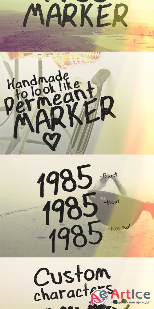 1985 Marker Font - Creativemarket 143185