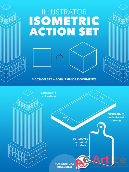 Creativemarket - Illustrator Isometric Action Set 416610