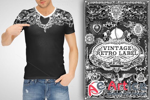 Graphic Banners & Labels Blackboard - Creativemarket 212398