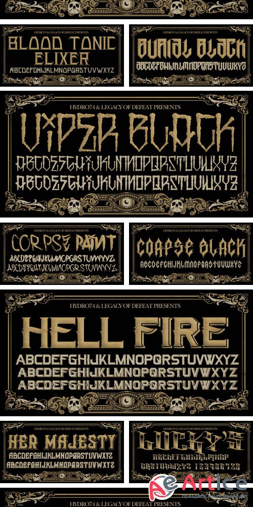 Hydro74 MegaBUNDLE - 120 Font Families - ttf 