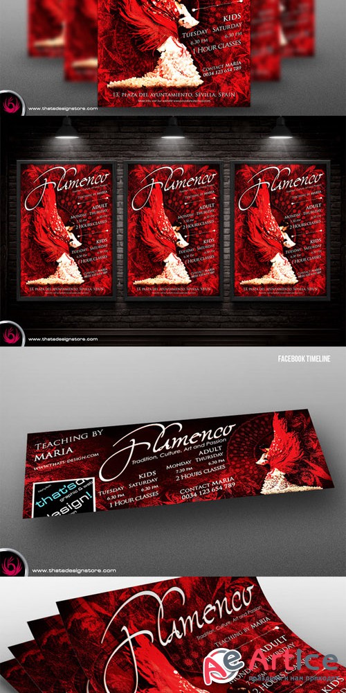 Flamenco Flyer Bundle - Creativemarket 151304