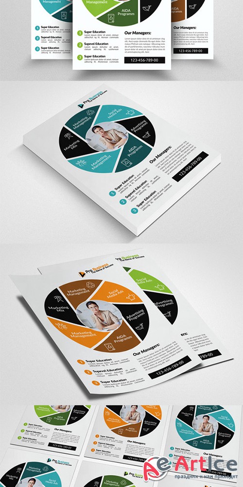 Advertisment Company Flyer Template - Creativemarket 553035