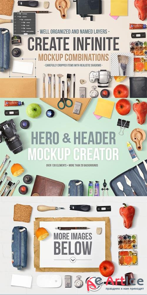 Hero & Header Mockup Creator