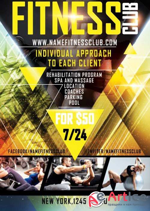 Fitness PSD Flyer Template