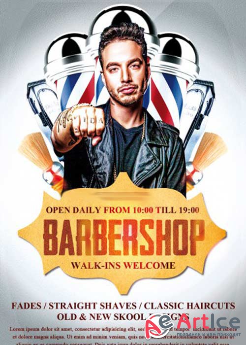 Barbershop V7 PSD Flyer Template