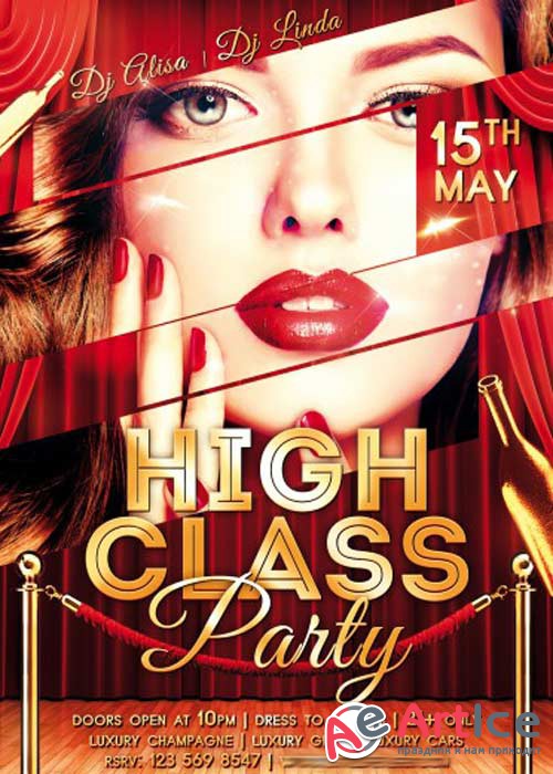 High Class Party PSD Flyer Template