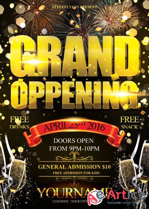 Grand Oppening V7 PSD Flyer Template