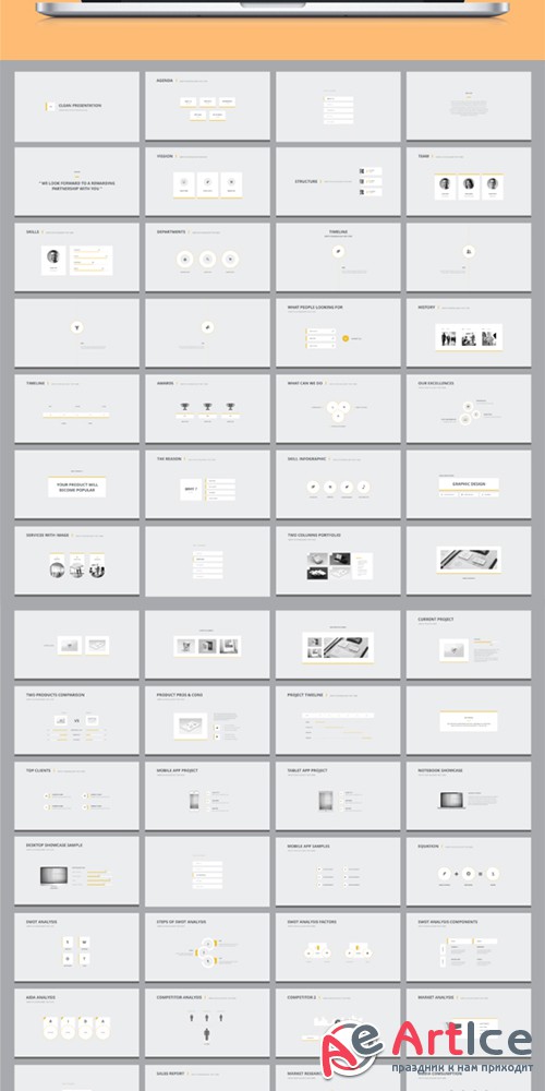 Clean Keynote Template - Creativemarket 401250