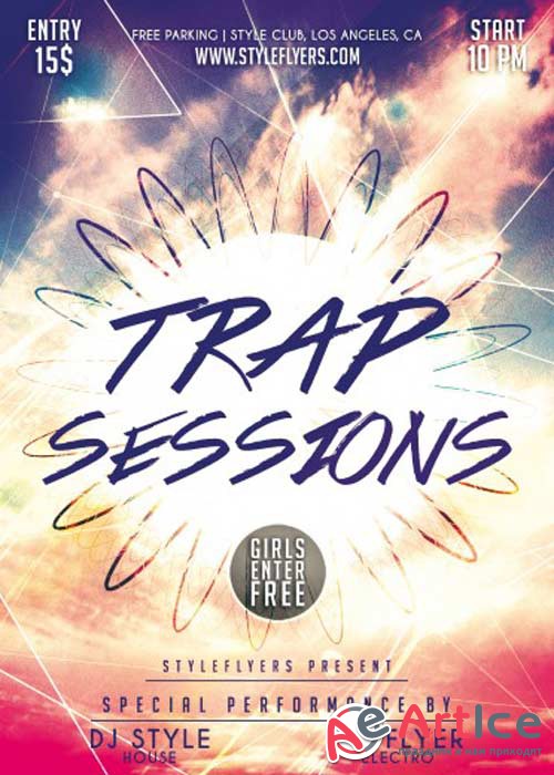 Trap Sessions PSD Flyer Template