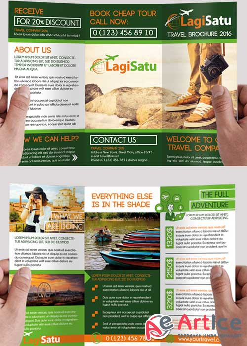 Travel V2 Premium Tri-Fold PSD Brochure Template