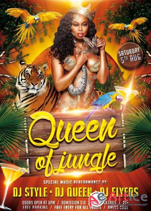 Queen of Jungle PSD Flyer Template
