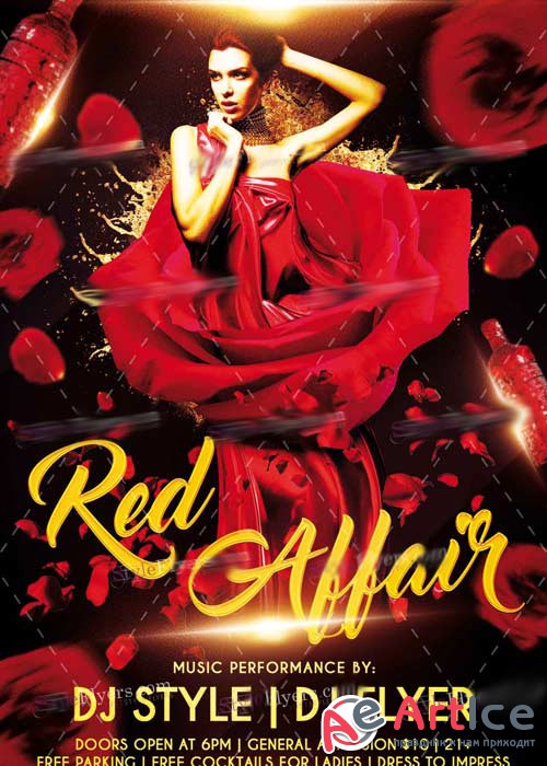 Red Affair V1 PSD Flyer Template