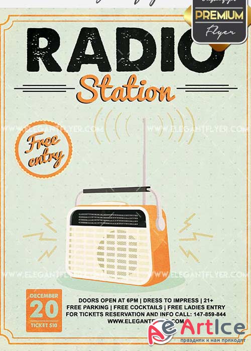 Radio V4 Flyer PSD Template + Facebook Cover