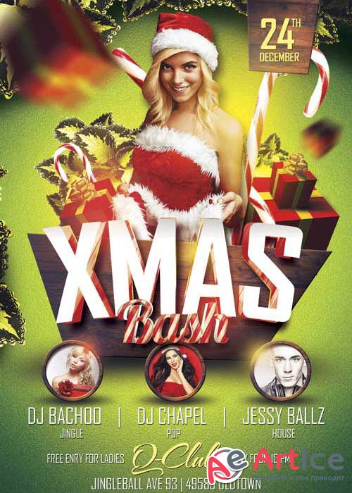 Xmas Bash PSD V8 Flyer Template
