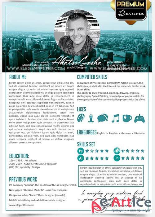 Resume CV PSD V03 Templates