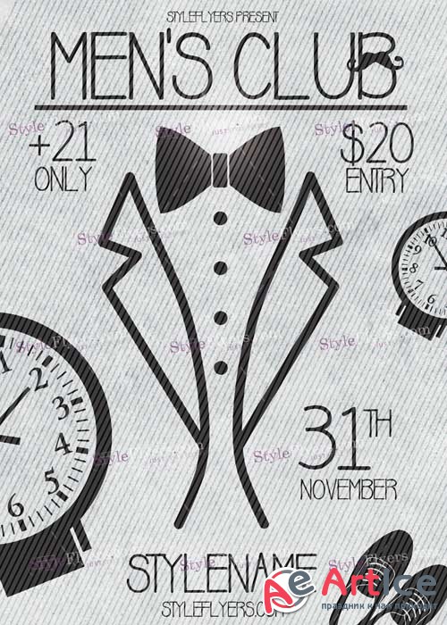 Mens Club PSD V12 Flyer Template