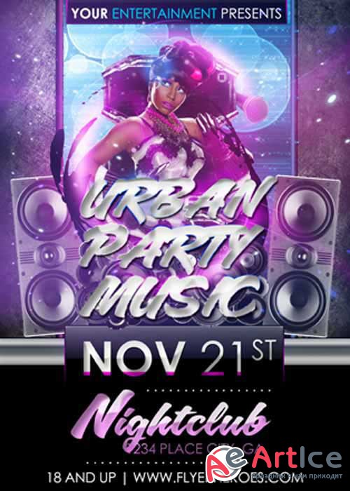 Urban Party Music V9 Flyer Template