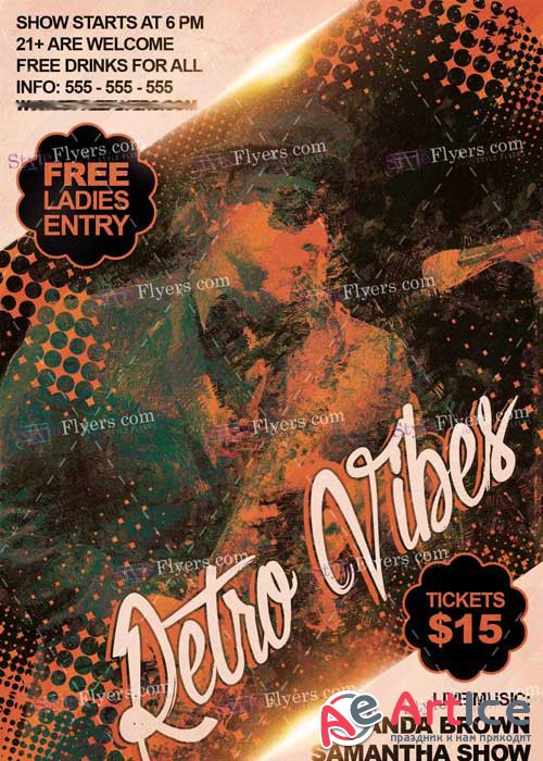 Retro Vibes V5 PSD Flyer Template