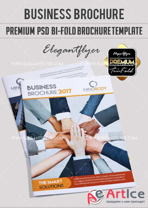 Business Premium Bi Fold PSD V8 Brochure Template