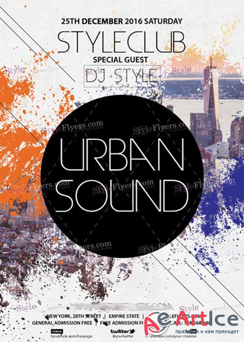 Urban Sound PSD V10 Flyer Template